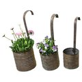 Perfectpatio 12 in. Galvanized Floral Planter PE565837